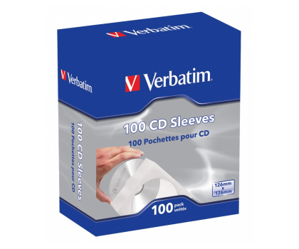 Płyta CD/DVD/Blu-Ray Verbatim Koperta papierowa CD/DVD z okienkiem 100 sztuk